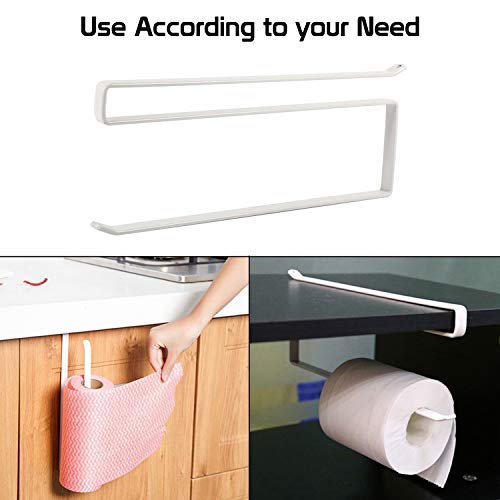 HOKIPO over The Cabinet Door Kitchen Napkin and Paper Towel Holder -White 2
