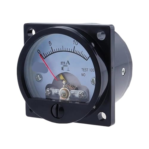 Ampèremètre DC de précision classe 2.5 modèle SO-45 rond noir rétroéclairable