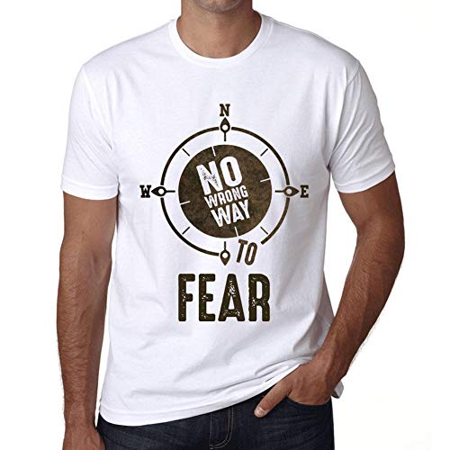 Men's Graphic T-Shirt No Wrong Way to Fear Eco-Friendly Limited Edition Short Sleeve Tee-Shirt Vintage Birthday Gift Novelty White 5XL