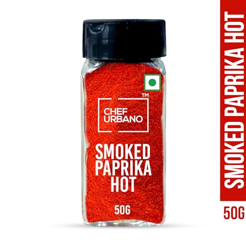 Image of Chef Urbano Smoked Paprika Hot 50g | Produce of Spain | Pimentos | Smoky Flavour | No Artificial Colours | No Preservatives | Vegetarian | 100% Pure & Natural