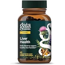 Gaia Herbs Liver Health - Supplement with Milk Thistle, Turmeric Root, Schisandra & Licorice Root for Liver & Cleanse Support* - 60 Vegan Liquid Phyto-Caps 60 Servings