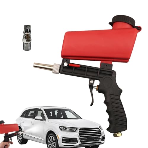 Arenadoras portátiles – Pistola lijadora portátil y manual, máquina para granallado antipérdida, para industria de muebles automotriz, procesamiento de metales, carpintería y uso en casa, garaje