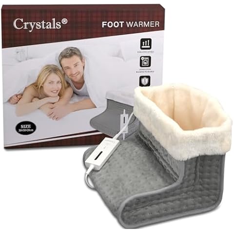 Crystals Electric Heated Foot Warmer with 5 Settings Cover