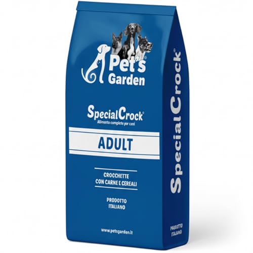 Pets Garden Special Crock Adult, Crocchette con Carne per Cani mantenimento, 20 kg, Prodotto Italiano