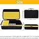 Khanka Ersatz-Hartschalenkoffer für Kodak Dock ERA 4PASS Sofortbilddrucker (4x6 Zoll), nur Koffer (schwarz, gelber Reißverschluss)
