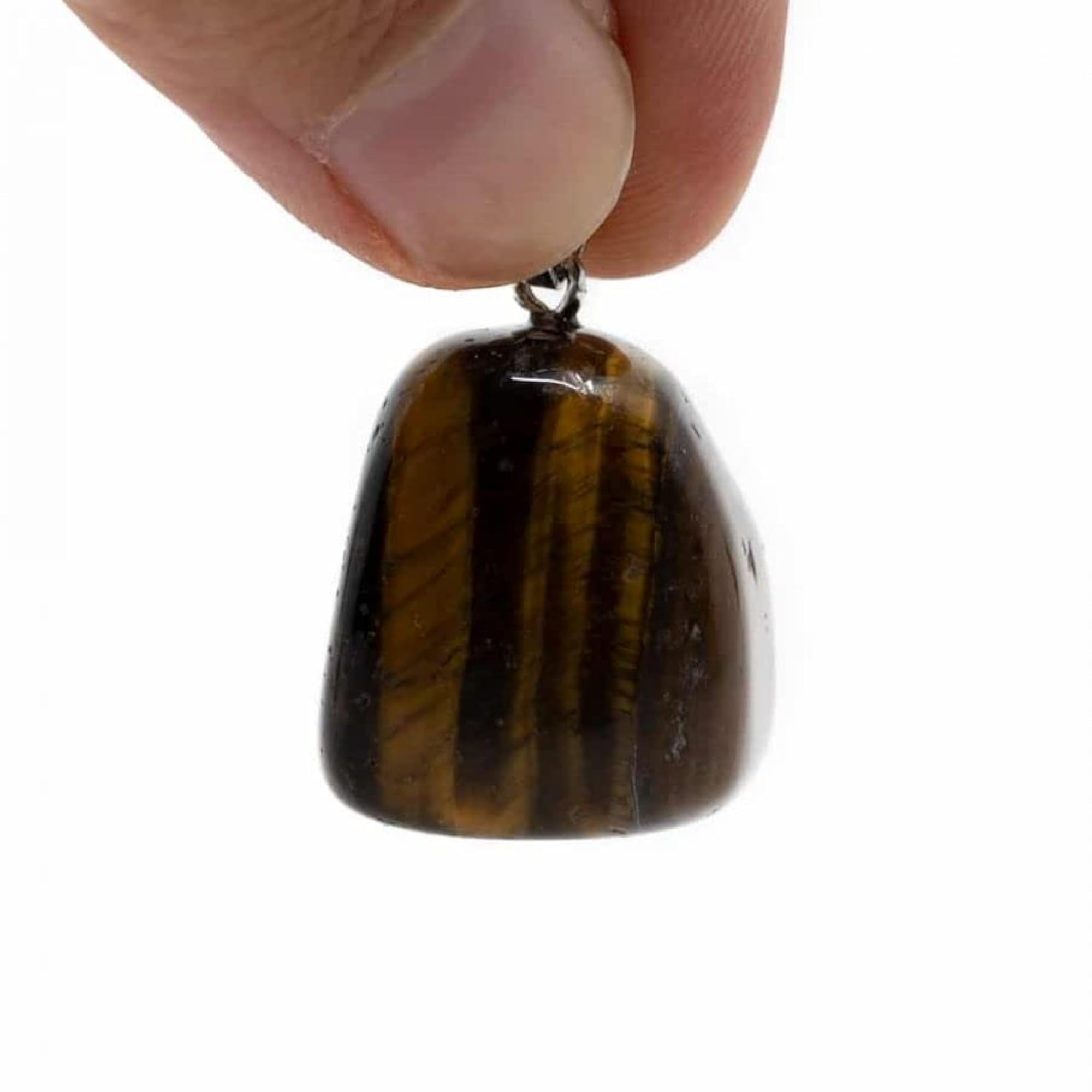 Tiger's Eye Crystal Pendant, Wearable Without Chain