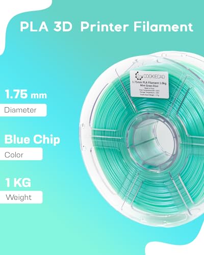 Image of Cookiecad PLA Filament 1.75mm 1kg Iridescent Glitter 3D Printer Filament - Mint Green Elixir PLA
