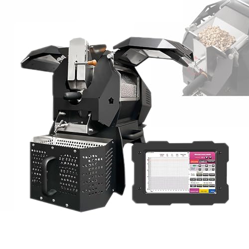 14oz Automatic Coffee Bean Roaster, 1600W Intelligent Control Commercial Roaster, Direct Fire Heating & Hot Air Circulation System, Extremely Fast Cooling, Professional Coff(
