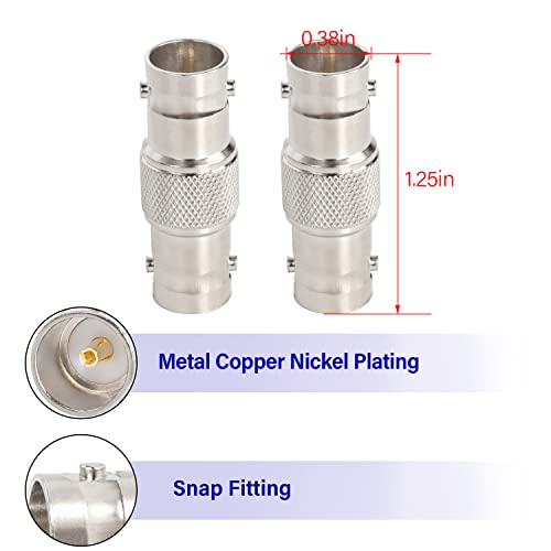 Adaptador BNC 75 Ohm SDI conector barril hembra a hembra cable coaxial 3