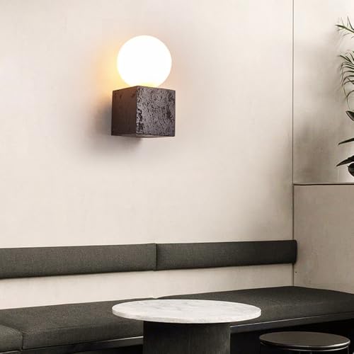 Aplique de pared de travertino negro para iluminar el comedor 2