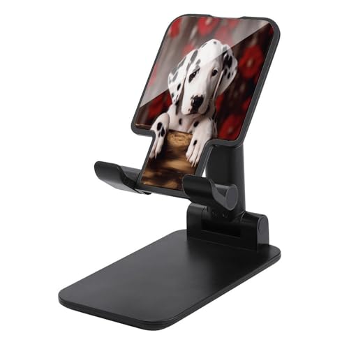Supporto per telefono pieghevole con stampa di cucciolo di dalmata supporto regolabile e per tutti gli smartphone