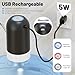 Myvision Water Dispenser for 5 Gallon Bottle, Portable USB Charging Electric Water Pump, Drinking Water Jug Pump for Home, Kitchen, Living Room, Office, Camping, Universal for 3-5 Gallon (Black)