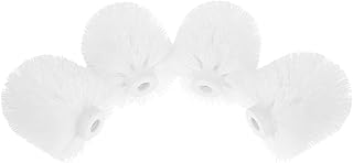 Cabilock 4pcs Toilet Brush Replacement Head Plastic Heads Bathroom Toilet Bowl Toilet Cleaning Tool for Bathroom White