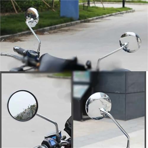 Espejos retrovisores cromados de manillar para Kawasaki ZX636R y ZX9R, máxima visión lateral 3