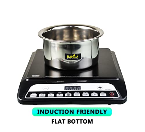 Ramila Stainless Steel Kitchen Tope Induction & Standard Utensils Cookware Set - 5 Capacity 2-Liter,1.5-Liter, 1-Liter, 0.75-Liter, 0.50-Liter - Image 6