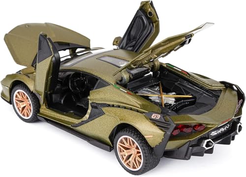 Image of 1:32 Lamborghini Sian Die-cast Metal Toy Car Pull Back Super car with Openable Doors with Sound and Light for Gifts Toys for Kids