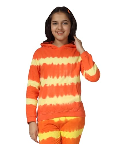 Image of KYDA KIDS Girls Cotton Hooded Neck Sweatshirt with Hoodies Regular Fit Full Sleeves Girls Winter Wear