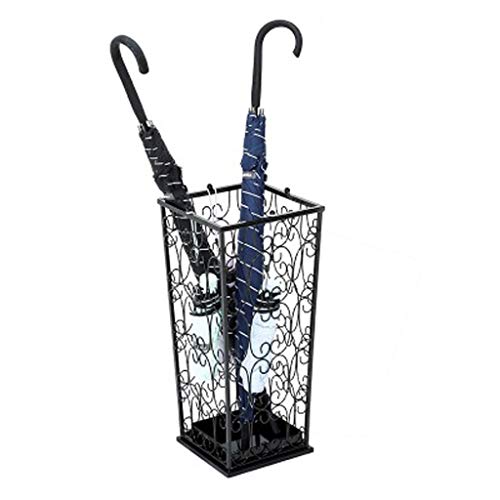 FALIYORS Hotel Iron Umbrella Stand Household Folding Umbrella Bucket Art Bucket Put Umbrella Shelf Umbrella Stand (Color : A, Size : 55 * 21cm)