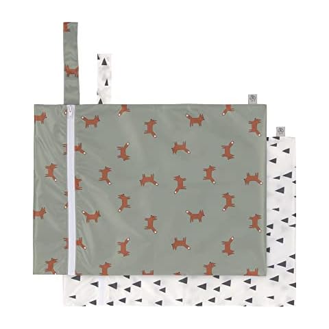 LÄSSIG Wiederverwendbare Nasstasche 2 Stück/Wet bag Little Forest Fox Cover