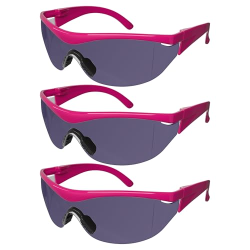 Navigator Safety Glasses for Men & Women | ANSI Z87.1+ CE EN166, Anti-Scratch, UV Protective Eyewear & Clear Eye Protection Glasses with Navigator | Reader Safety Work Glasses | Pink - Blue - 3Pack