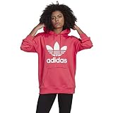 adidas Originals Trefoil Hoodie Sudadera con Capucha, Rosa y Blanco, XX-Small para Mujer