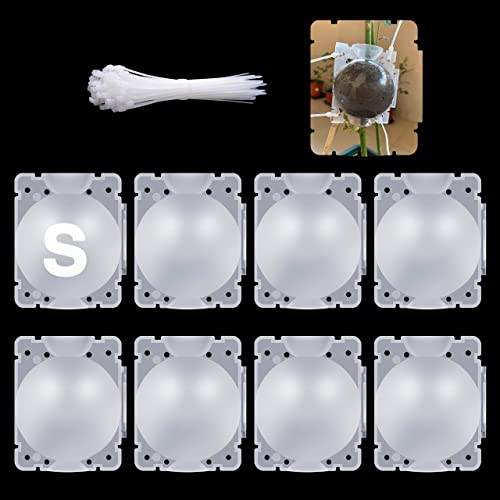 Supking 8 Pcs Air Layering Pods Plant Rooting Grow Propagation Ball Small Transparent Assisted Cutting Rooting Grafting Device Root Box for Plants