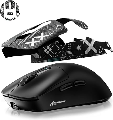 Image of Mouse Anti Slip Grip Tape, Pre-Cut Universal Griptape for Superlight Wireless Gaming Mouse Skins, Sweat Resistant, Elastics Refined Side Grips, Easy to Apply, Ultra-thin 0.5mm (0.02in) - Black