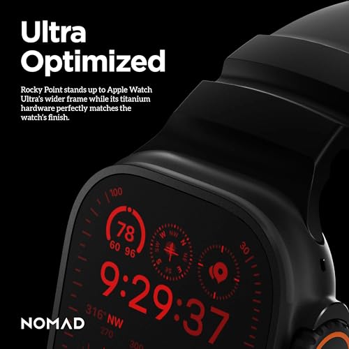 NOMAD Apple Watch Sport Band Rocky Point Carbon Black - 46/49mm Rugged Apple Watch Band with Natural Black Hardware Adventurous for Men and Women by NOMAD - Used condition - Image 5