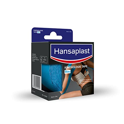 Hansaplast Nastro kinesiologico, nastro sportivo impermeabile allevia il dolore muscolare e favorisce la circolazione sanguigna, il nastro kinesiologico fornisce supporto per articolazioni e muscoli,