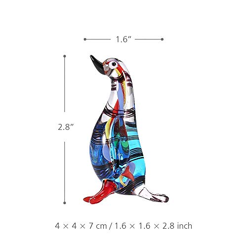 Esculturas de Animales de Cristal pequeñas Creativas nórdicas, artesanías Decorativas de pingüinos, Adornos de Escritorio para el hogar y la Sala de Estar (4 4 7 CM)