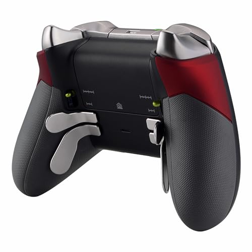 eXtremeRate Case Grips Gehäuse Hülle Cover für Xbox One Elite Controller, Griffe Ersatzteile Schale für Xbox One Elite Controller Modell 1698(Soft-Touch Rot)