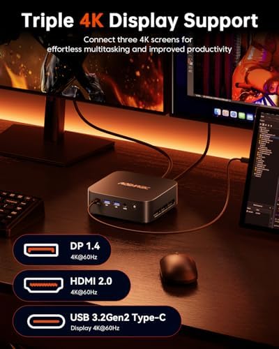ACEMAGIC K1 Gaming Mini PC Ryzen 7 7730U 16GB 512GB SSD Windows 11 Pro — view 6