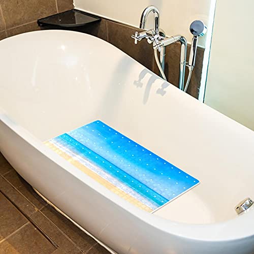 Tapis de bain antidérapant en PVC robuste avec ventouses de fixation