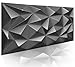Produktbild 3D Paneele, Polystyrol Styropor XPS Paneele, Deckenpaneele, 3D Wandpaneele, Dekoren, Decken - Brillant Wandverkleidung, 3mm dick - 100 cm x 50cm / 12m² - 24 Stück (Schwarz 03)