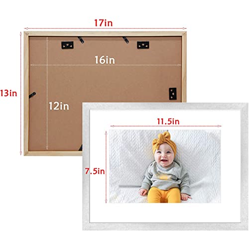 Golden State Art, 12X16 Wood Picture Frame - White Mat For 8X12 Photos - Sawtooth For Wall Display - Great For Weddings, Graduations, Baby Showers, Holidays (Silver, 1 Pack) #TOP6
