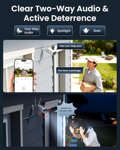 Image of REOLINK 4K Outdoor Security Camera with 5X Optical Zoom, Two-Way Audio | 8MP Color Night Vision, Wi-Fi 6 Tech, Smooth Remote Viewing with H.265 Recording, Human /Vehicle /Animal Detection, RLC-811WA