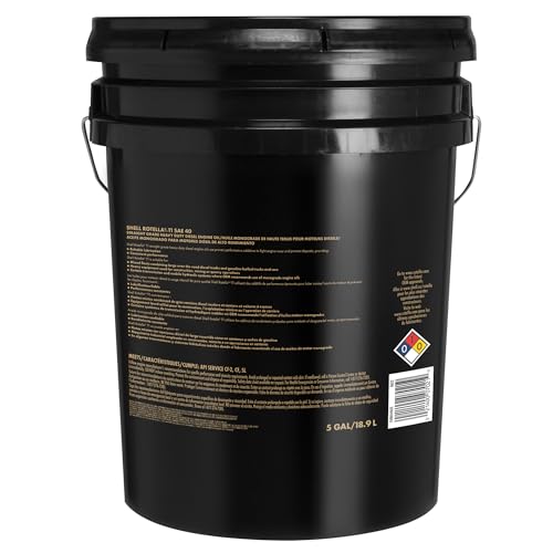Shell Rotella T1 Conventional SAE 40 Diesel Engine Oil (CF-2/SL, 5-Gallon Pail)