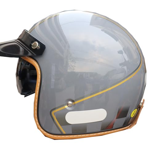 Casco jet de motocicleta con visera solar para una conducción segura y sin reflejos en carretera