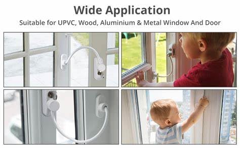 TONAUP Window Safety Lock, 2PCS Window Restrictor Locks, White Self Adhesive For UPVC No - View #10