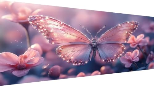 Pintura de Diamante Flores y Mariposa para Renovación del Salón en Primavera