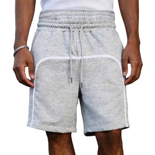 Short décontracté homme à double ceinture élastique et cordon pour ajustement idéal