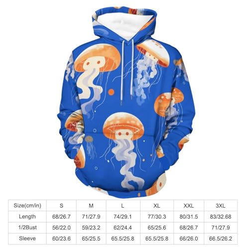 Sweat Meduse Cartoon à capuche original avec manches longues - 3