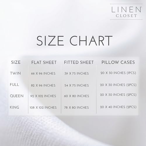 Sábanas de algodón orgánico Queen de Linen Closet, alta calidad natural 8