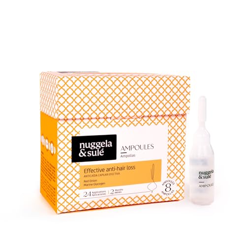 Nuggela & Sulé Pack Ampollas Anti-Caída Efectiva. Tratamiento Anti-Caída. Con Extracto de Cebolla Roja. Fortalece y Frena la Caída del Cabello. Efecto Rápido. Tratamiento para 8 semanas. 8 x 10 ml