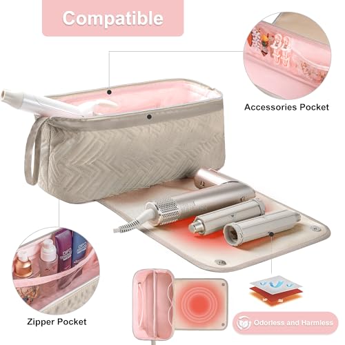 Leuded Hair Tools Travel Bag with Heat Resistant Mat for Shark Airwrap - Image 3