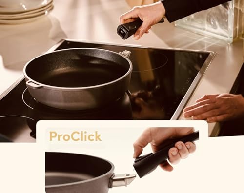 Hoffmann Nonstick Frying Pan Set (2-Piece) – PFAS-Free, Non Toxic, Made in Germany, 11" Deep + Flat Skillet with Lid, Induction Ready, Heavy Cast Aluminum (StonIQ Series) - image 7