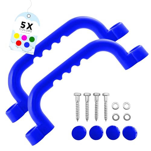 GO!elements Haltegriff und Spielhaus Zubehör Outdoor | Paarweise (2 Stück) | Klettergriffe Kinder Outdoor | Haltegriffe Spielturm oder Baumhaus Zubehör inkl. Befestigungsmaterial