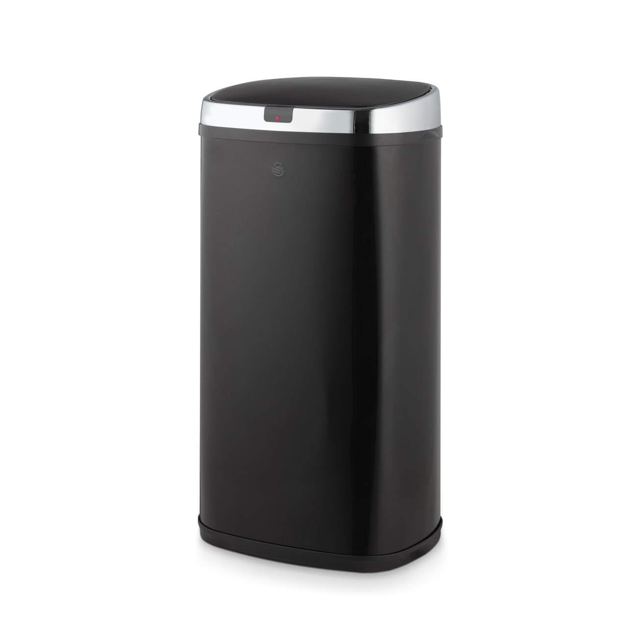Swan Townhouse Square Sensor Bin, 42L Capacity, Black Swka4517blk