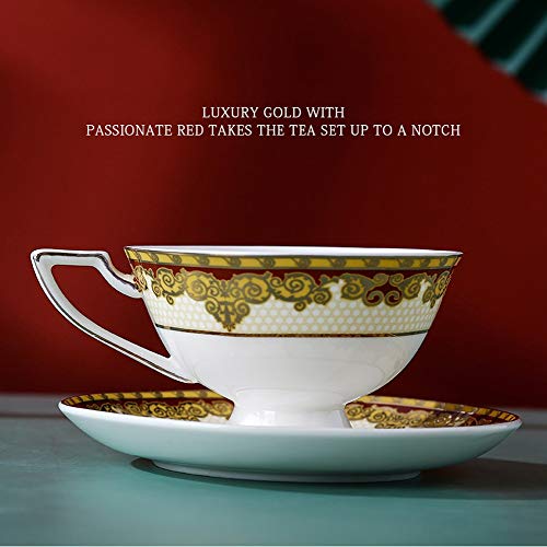 Porlien TEASET17RG Exquisite Bone China 17-Piece Tea Set thumb #5