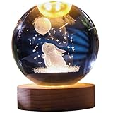 Gravure de lapin et lune: cette lampe à balle en cristal 3D, mesurant 2,36 '', est un globe en verre captivant orné d'une gravure de lapin et de lune magnifiquement détaillée..Fabriqué de précision, le design prend vie, ce qui en fait un ornement envoûtant et à collectionner qui ajoute une touche d'enchantement à n'importe quel espace.